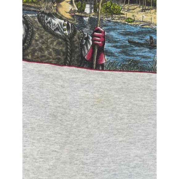 VINTAGE Spanish Trail Summer Camp 1996 T-shirt Women Medium 90s Single Stitch - Picture 3 of 10